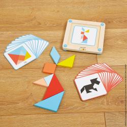Janod Montessori Dreven hraka Origami Tangram s predlohami 11
